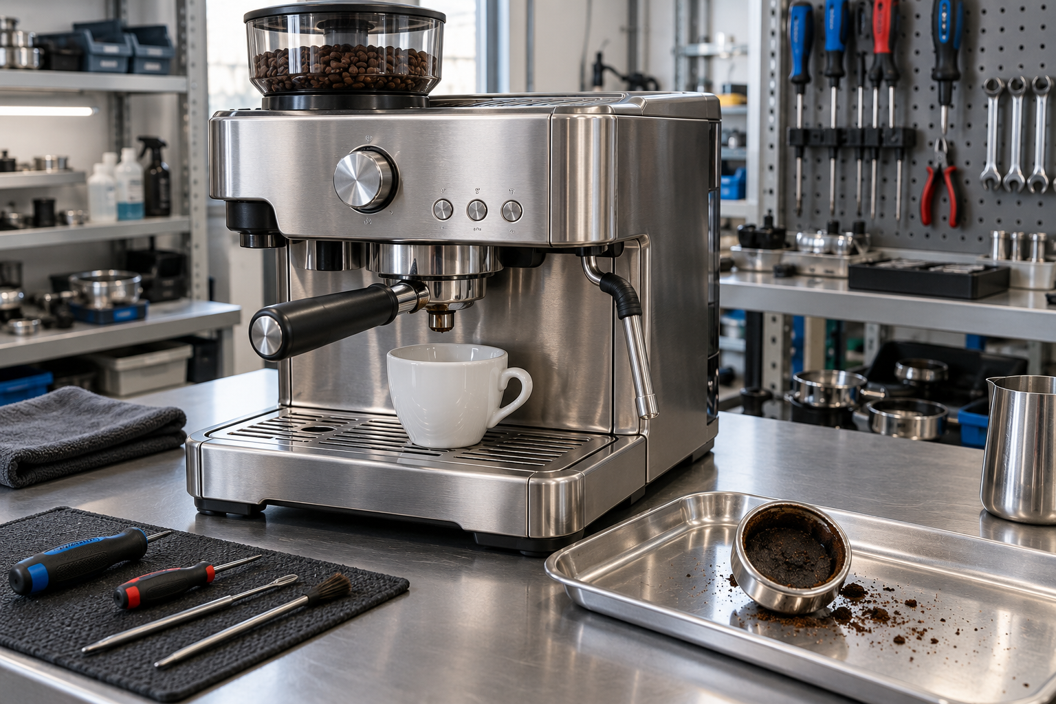 Reparation af kaffemaskine fra Sage
